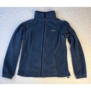 Columbia Benton Springs Fleece Jacket Full Zip Vintage Blue Women Medium Outdoor